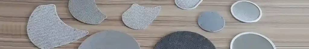 Precision-cut extruder filter mesh in various custom shapes for polymer processing