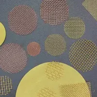 Brass circular mesh screen for ventilation and decorative panels